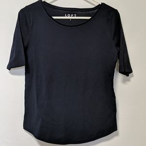 Loft Ladies Dark Navy Blue pullover Tshirt Small